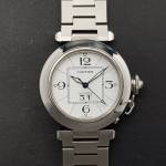 Cartier Pasha Big Data 2475 Nos Very Good condition stahl steel Diam1563