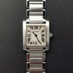 Cartier Tank Francaise 2384 20mm Very Good condition stahl steel Diam1538