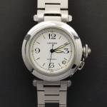 Cartier Pasha 2324 35mm Very Good condition stahl steel 52Aef2