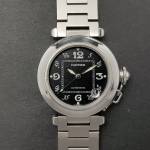 Cartier Pasha 2324 35mm Very Good condition stahl steel 198Clfeb2