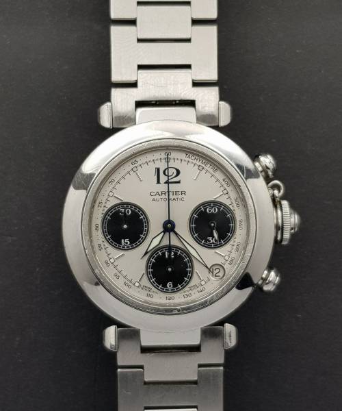 Cartier Pasha Chronograph Good Condition Sthal Stell 20410aef3