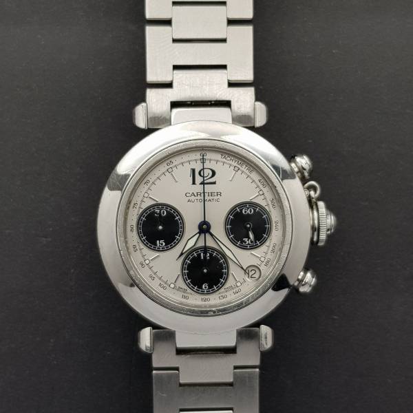 Cartier Pasha Chronograph Good Condition Sthal Stell 20410aef3