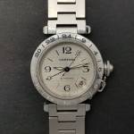 Cartier Pasha Gmt 2377 35mm Good Condition Stahl Steel 194Clfeb2