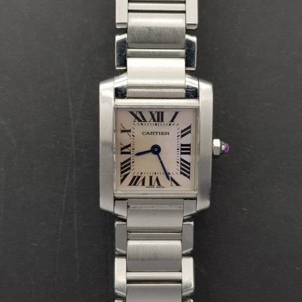 Cartier Tank Francaise 2384 MOP Dial Very Good Condition Sthall Stell 20109aef3