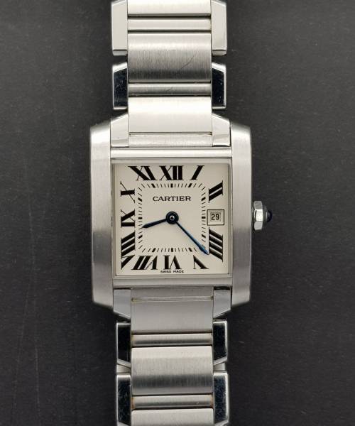 Cartier Tank Francaise 2465 Very Good Condition Steel 20800aef3