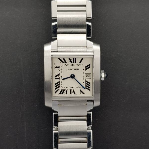 Cartier Tank Francaise 2465 Very Good Condition Steel 20800aef3