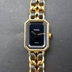 Chanel Plated Leather Quartz Ladies Watch Size L Gold Plated Leather Premiere H0001 20700Aef3