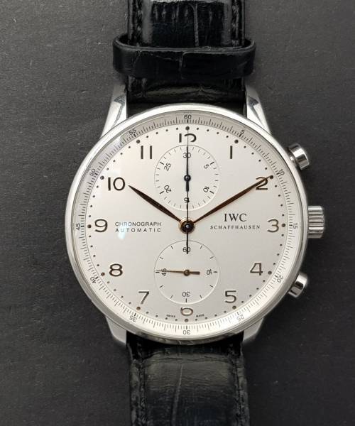 IWC Portuguese Chronograph Iw371401 Good condition stahl steel 20442Aef3