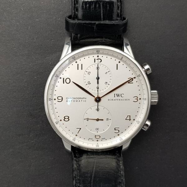 IWC Portuguese Chronograph Iw371401 Good condition stahl steel 20442Aef3