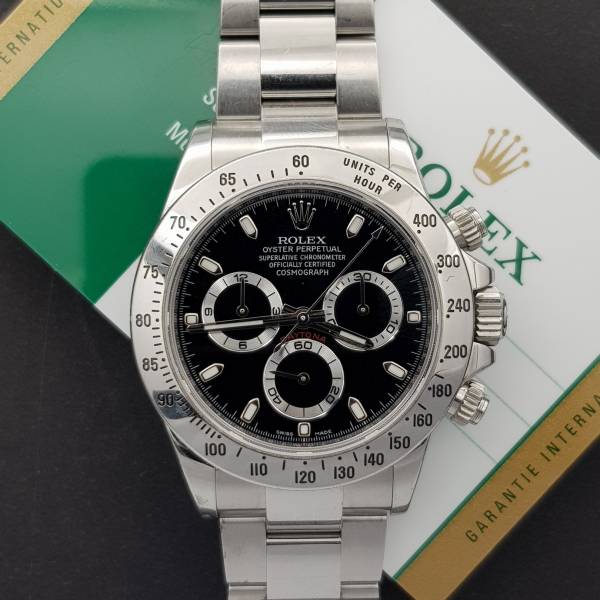 Rolex Daytona 116520 Cromalite RRR With Card Long clasp Very Good Condition Stahl Steel 20735Aef