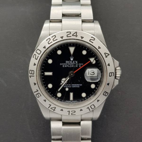 Rolex Explorer II 16570 40mm With Card RRR Cal.3186 Good condition sthal steel 31259Aef3