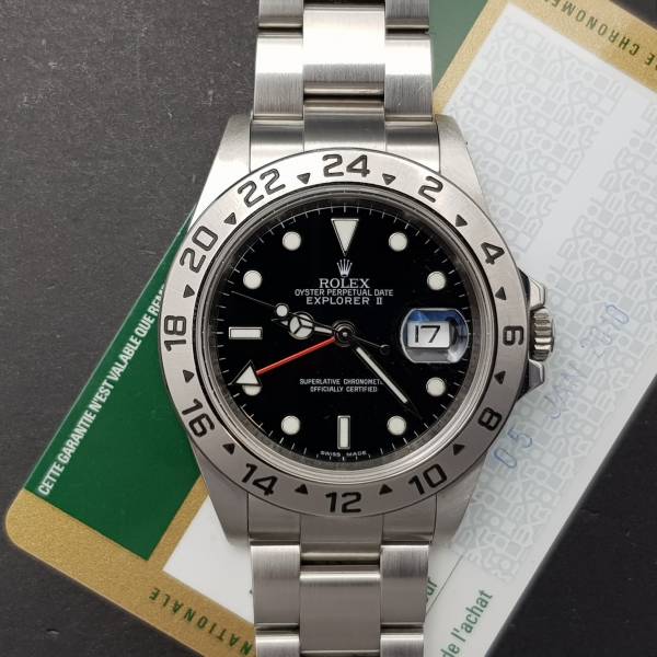 Rolex Explorer II 16570 40mm With Card RRR Cal.3186 Good condition sthal steel 31262Aef3