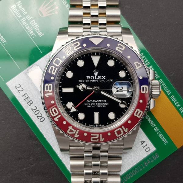 Rolex GMT-Master II 126710BLRO Wirh Card Mint condition stahl steel 20920Fr4