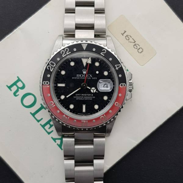 Rolex GMT-Master II 40mm 16760 Fat Lady Whit Garanti Very Good Condition Sthall Stell 20766aef3