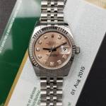 Rolex Lady-Datejust 26mm 179174 With Card Diamond Dial Mint condition Stahl steel 31272Aef3