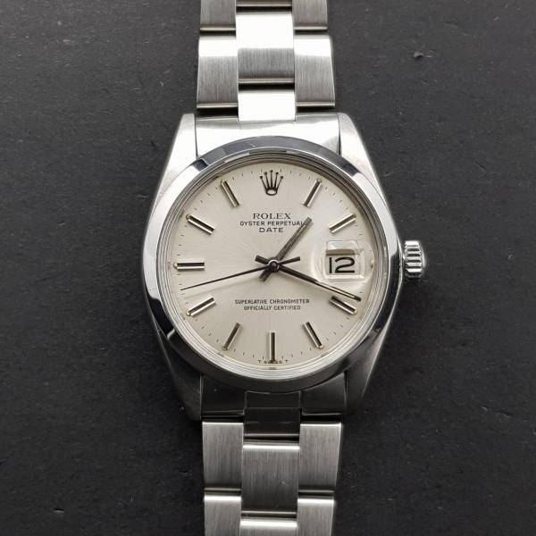 Rolex Oyster Perpetual Date 1500 34mm Good Condition Sthall Stell 14387aef3
