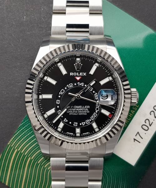 Rolex Sky-Dweller 42mm 326934 With Card Very Good condition stahl steel 31267Fr4