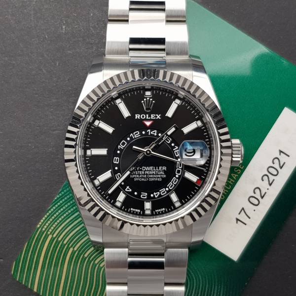 Rolex Sky-Dweller 42mm 326934 With Card Very Good condition stahl steel 31267Fr4