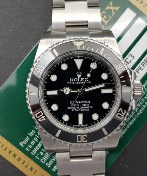 Rolex Submariner (No Date) 114060 With Card Very Good condition stahl steel 13887Aef2