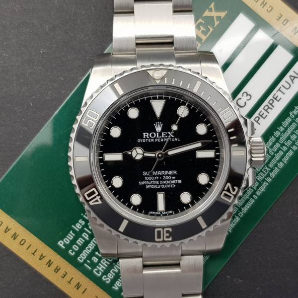 Rolex Submariner (No Date) 114060 With Card Very Good condition stahl steel 13887Aef2