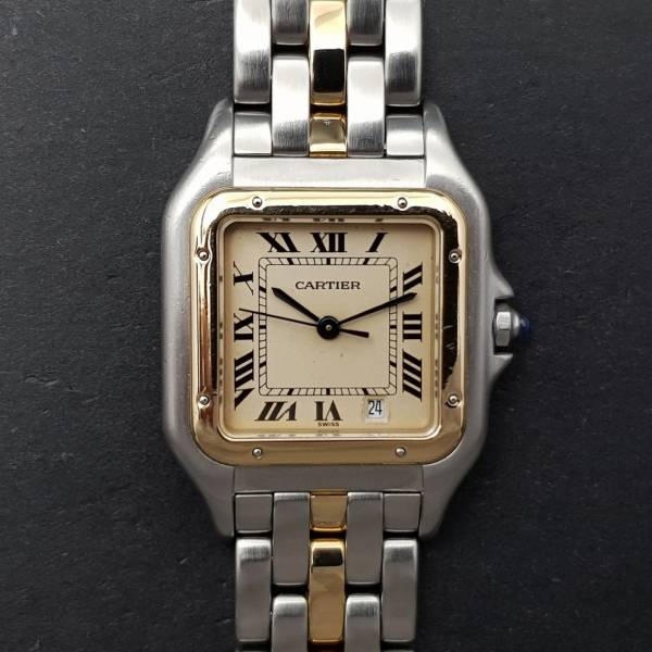 Cartier Panthere Gold 27mm 1 line gold Very Good condition steel and gold 167Aefr