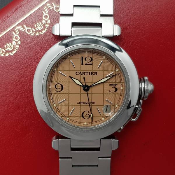 Cartier Pasha 2324 35mm With Paper Very Good condition stahl steel 76CLApri