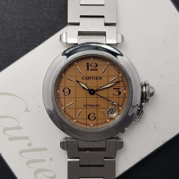 Cartier Pasha 2324 35mm With Paper Very Good condition stahl steel 81CLApri