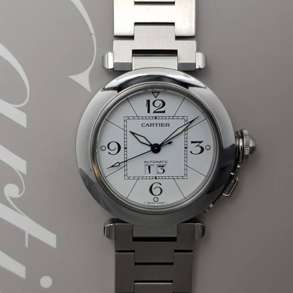 Cartier Pasha Big Data 2475 With paper Mint condition stahl steel 79CLApri