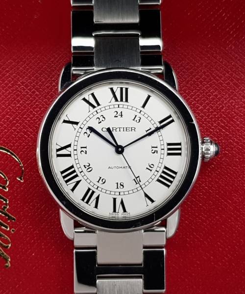 Cartier Ronde Solo 3939 36mm Automatic With paper Good condition stahl steel 125CLApri