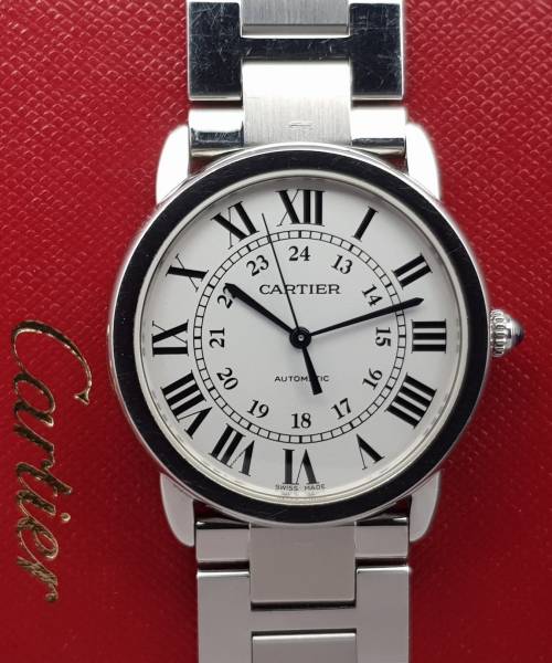 Cartier Ronde Solo 3939 36mm Automatic With paper Good condition stahl steel 126CLApri
