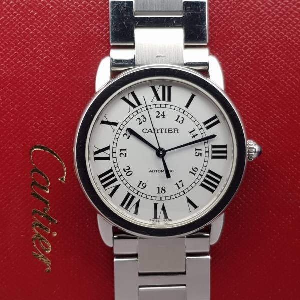 Cartier Ronde Solo 3939 36mm Automatic With paper Good condition stahl steel 126CLApri