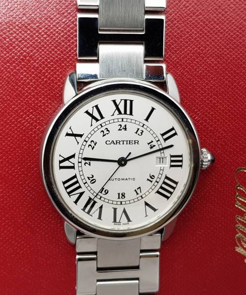 Cartier Ronde Solo 42mm 3802 With paper Very Good condition stahl steel 123CLApri