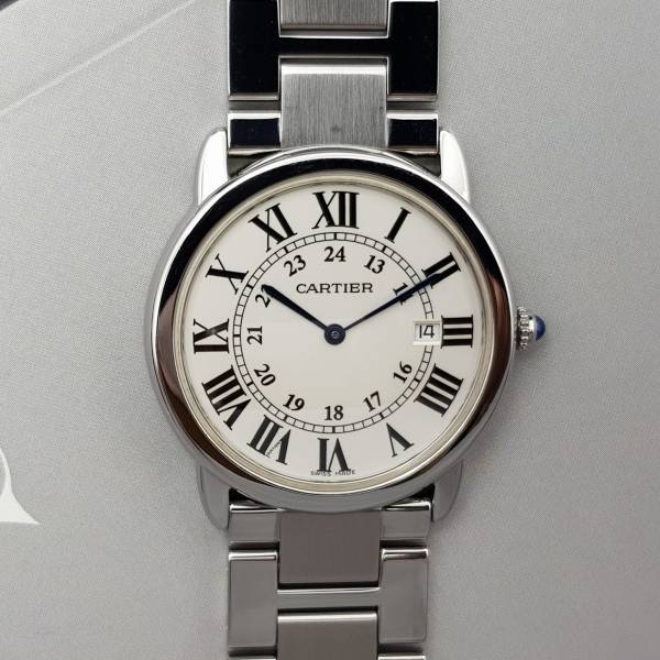 Cartier Ronde Solo De Cartier 2934 36mm With Paper Very Good condition stahl steel 127CLApri