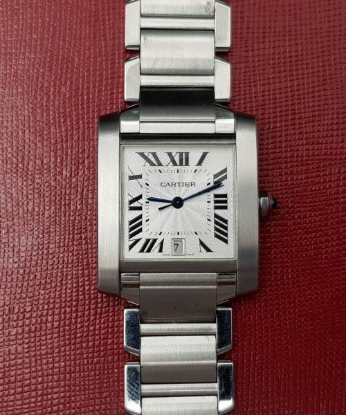 Cartier Tank Francaise 2302 28mm With Paper Automatic Very Good condition stahl steel 145CLApri