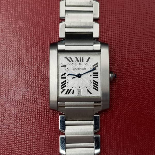 Cartier Tank Francaise 2302 28mm With Paper Automatic Very Good condition stahl steel 145CLApri