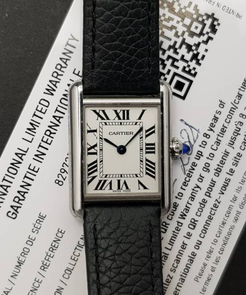 Cartier Tank Must Small Quartz Watch 29.5mm With Card Very Good condition stahl steel Diam1621