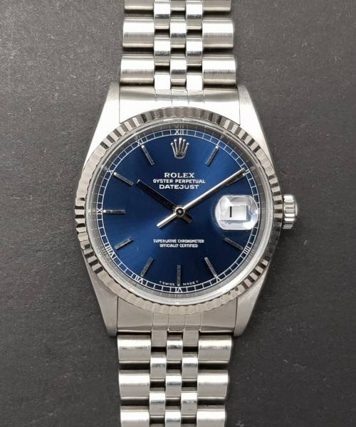 Rolex Datejust 36 16234 Blu dial Good condition stahl steel 182Aef3