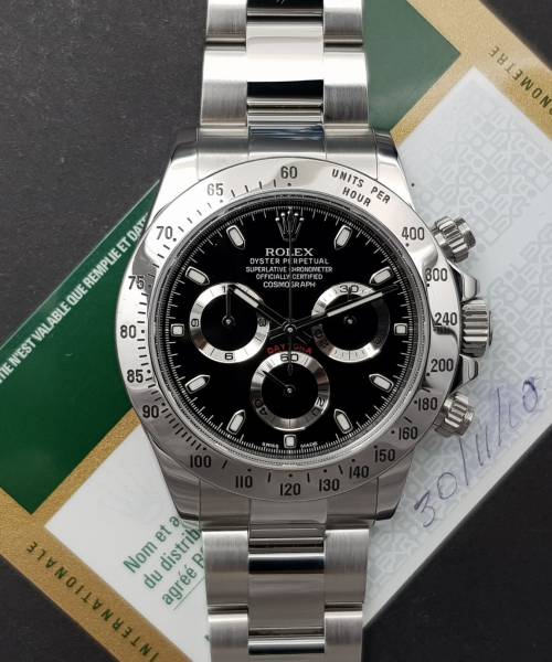 Rolex Daytona 116520 Dial APH With Card Mint condition stahl steel 59Blu