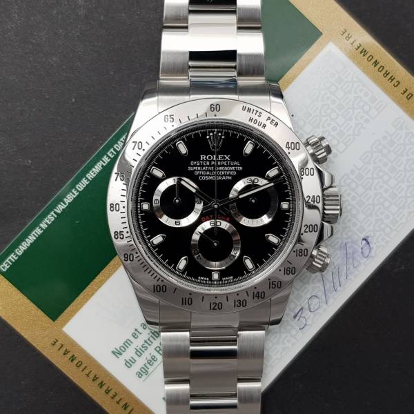 Rolex Daytona 116520 Dial APH With Card Mint condition stahl steel 59Blu