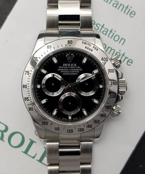 Rolex Daytona 116520 With Paper Very Good condition stahl steel Diam1533