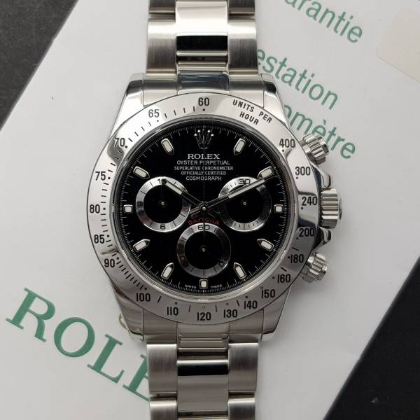 Rolex Daytona 116520 With Paper Very Good condition stahl steel Diam1533