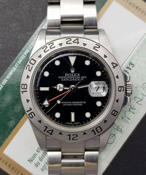 Rolex Explorer II 16570 40mm With Card Good condition sthal steel Diam1625