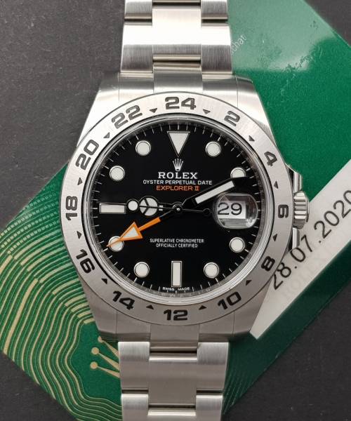 Rolex Explorer II 216570 With Card Very Good condition sthal steel 35Frgiu