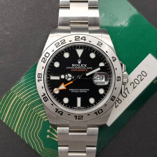 Rolex Explorer II 216570 With Card Very Good condition sthal steel 35Frgiu