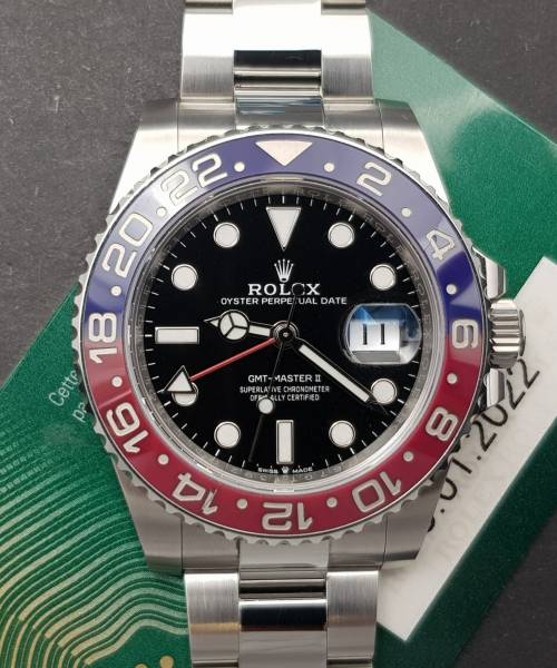 Rolex GMT-Master II Pepsi 126710BLRO With Card Very Good condition stahl steel Diam1608