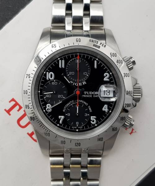 Tudor Prince Date 79280 With paper Very Good condition stahl steel 3Blum2