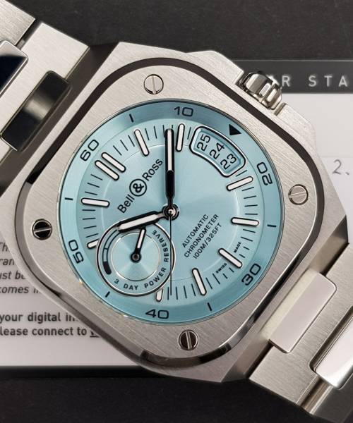 Bell & Ross Br-x5 Ice Blue BRX5R-IB-ST/SST 41mm Full Set Like New Teffany 86XXX02Nov