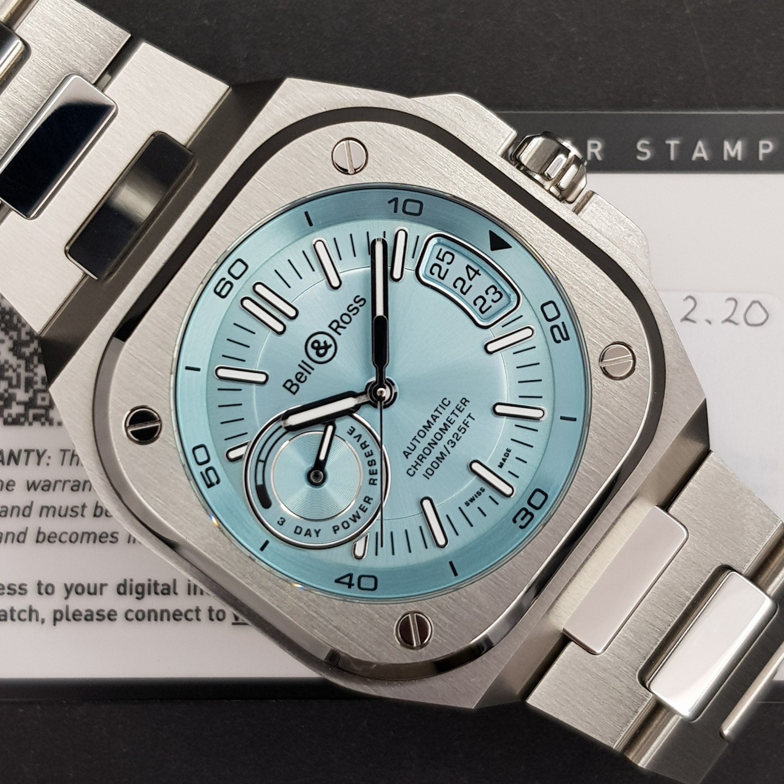 Bell & Ross Br-x5 Ice Blue BRX5R-IB-ST/SST 41mm Full Set Like New Teffany 86XXX02Nov