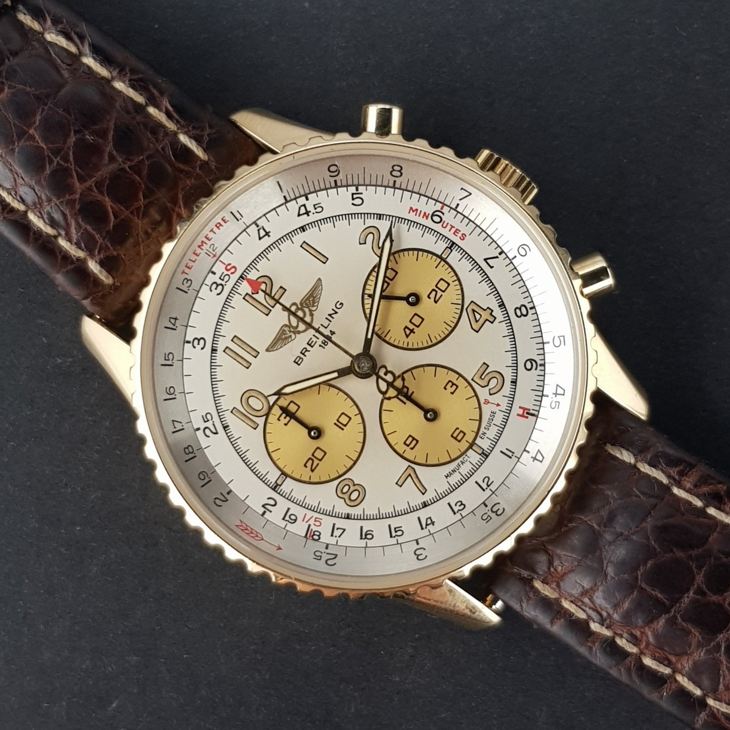 Breitling Navitimer K30022 Navitimer 38mm Very Good condition Gold 18k 34XXHK2