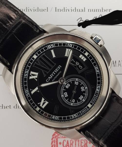 Cartier Calibre de Cartier 42mm With paper Very Good condition Stahl steel 232Afr
